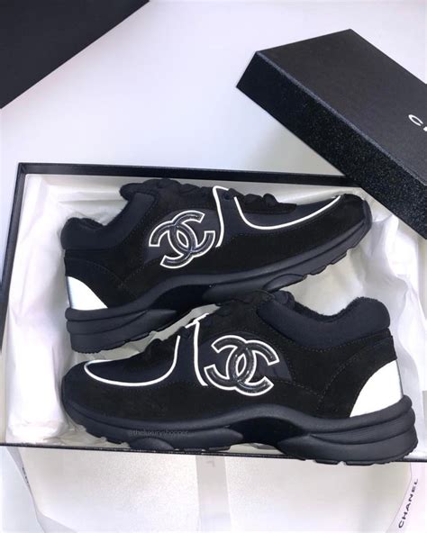 chanel running|chanel runner black reflective.